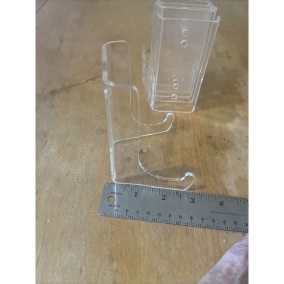 Acrylic Plate/display Stands 4in Tall with Holes For Wall Mount Set Of 6 - Picture 4 of 4